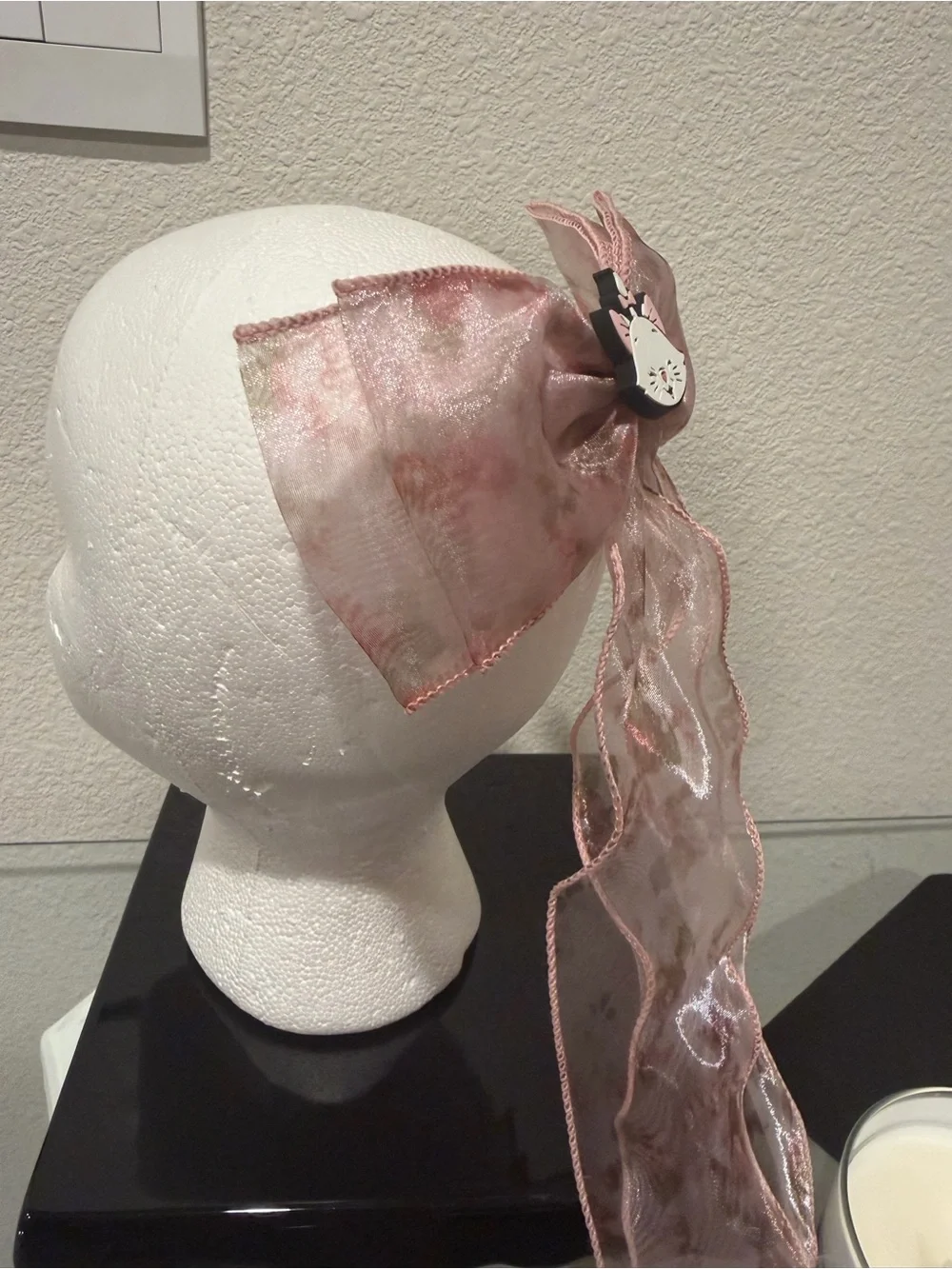 Pink Shimmery “Marie” Bow Hair Clip